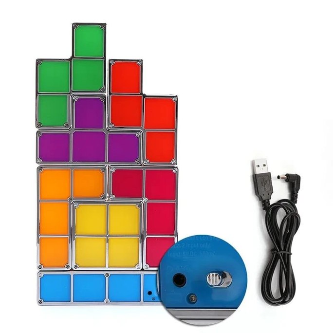 Tetris stohovací LED světlo (7 kostek) — náhled 2